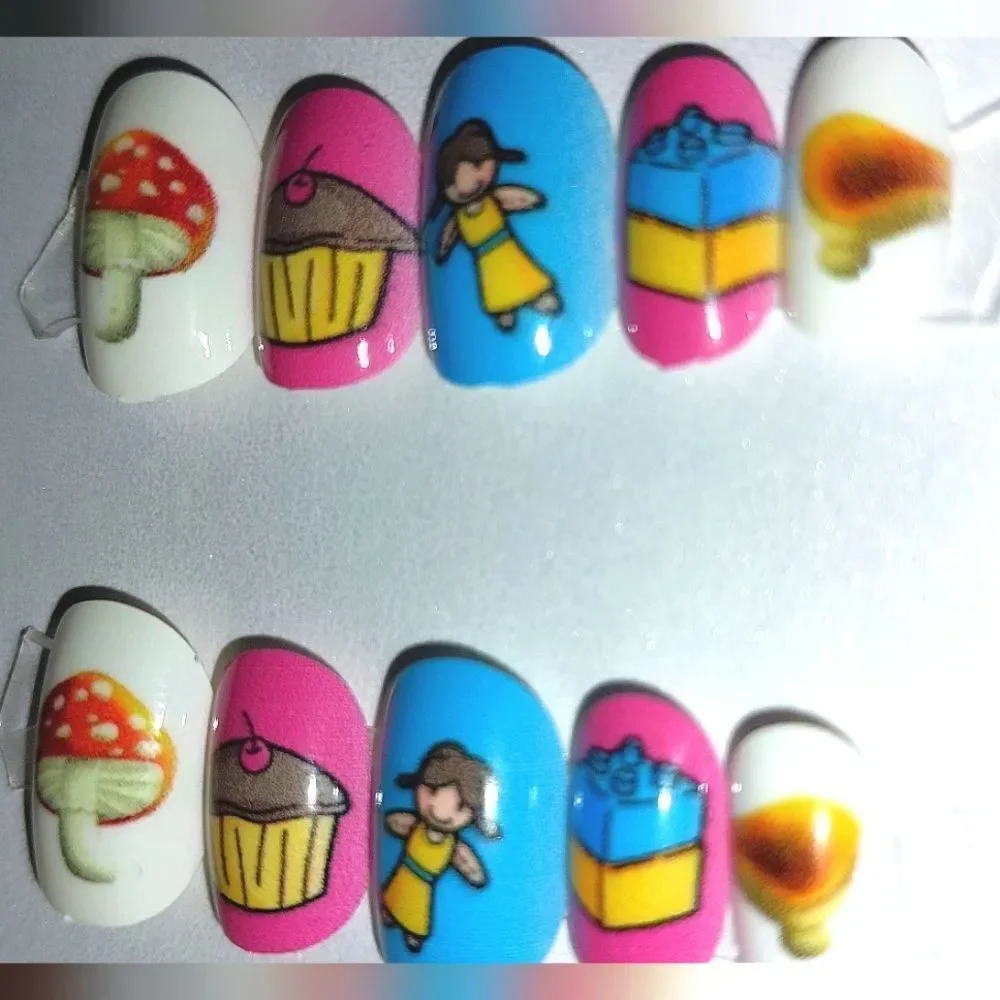 Kids custom It's a girls thing 10pc  press on nails for girls and teens